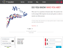Tablet Screenshot of geneticmatrix.com